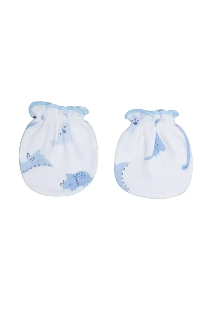 Cotton Mittens for Babies - White