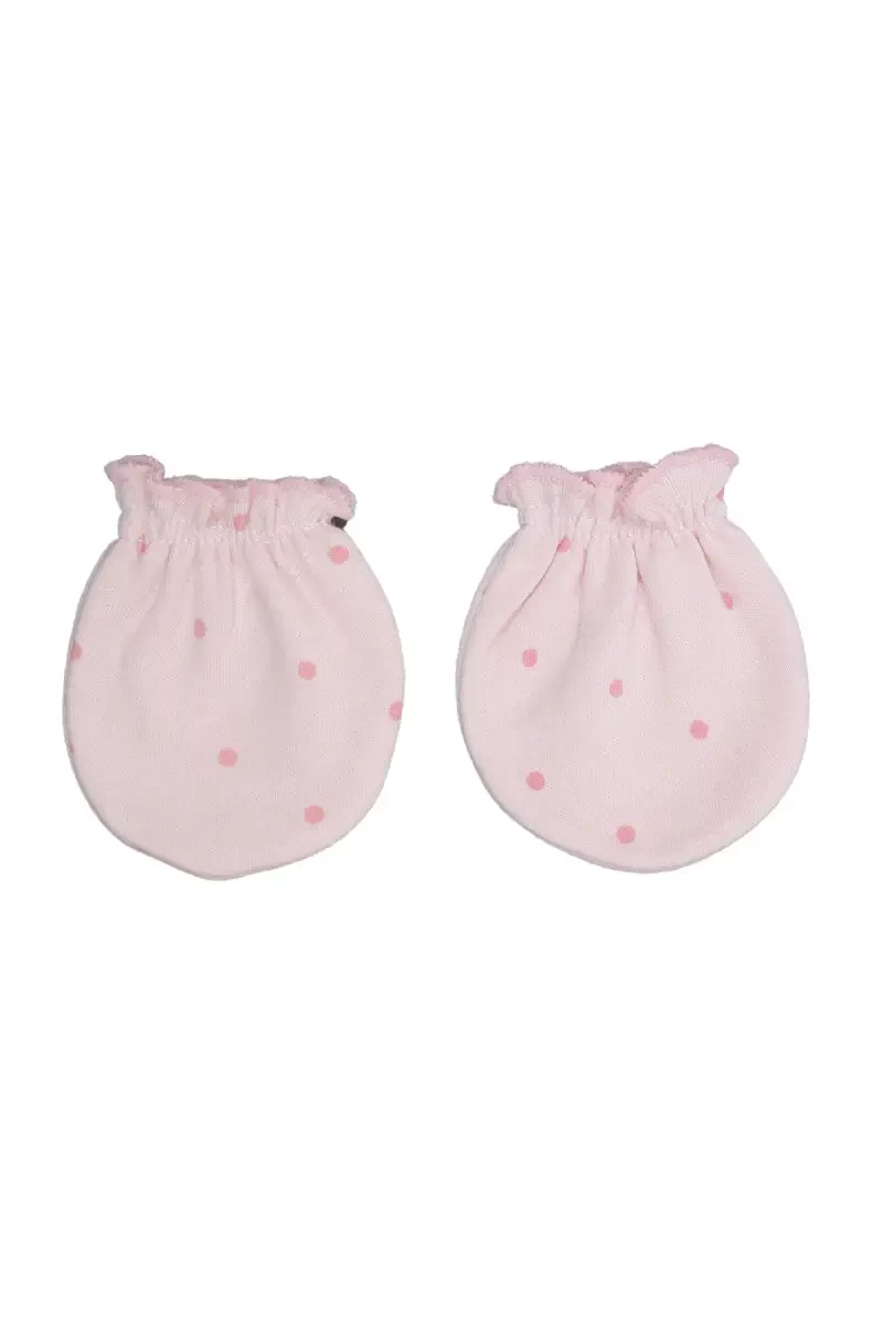 Cotton Mittens for Babies - Baby Pink
