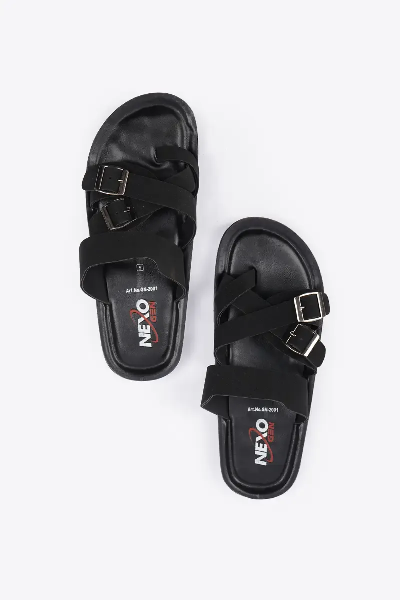Slip-On with Adjustable Buckle Closure Slippers for Boys