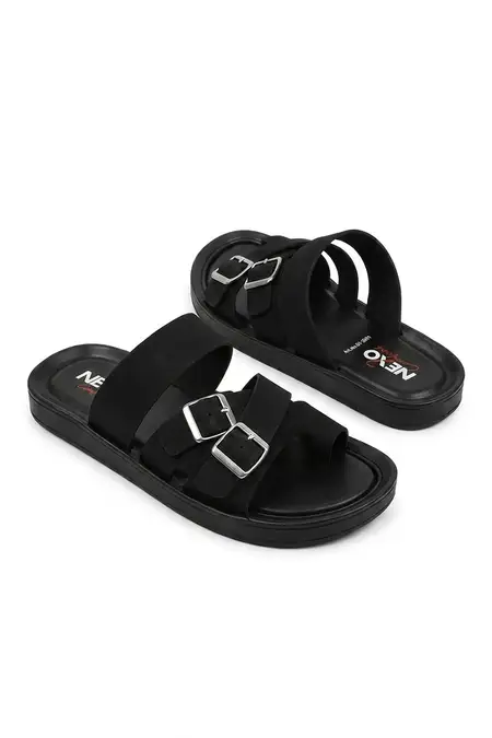 Slip-On with Adjustable Buckle Closure Slippers for Boys