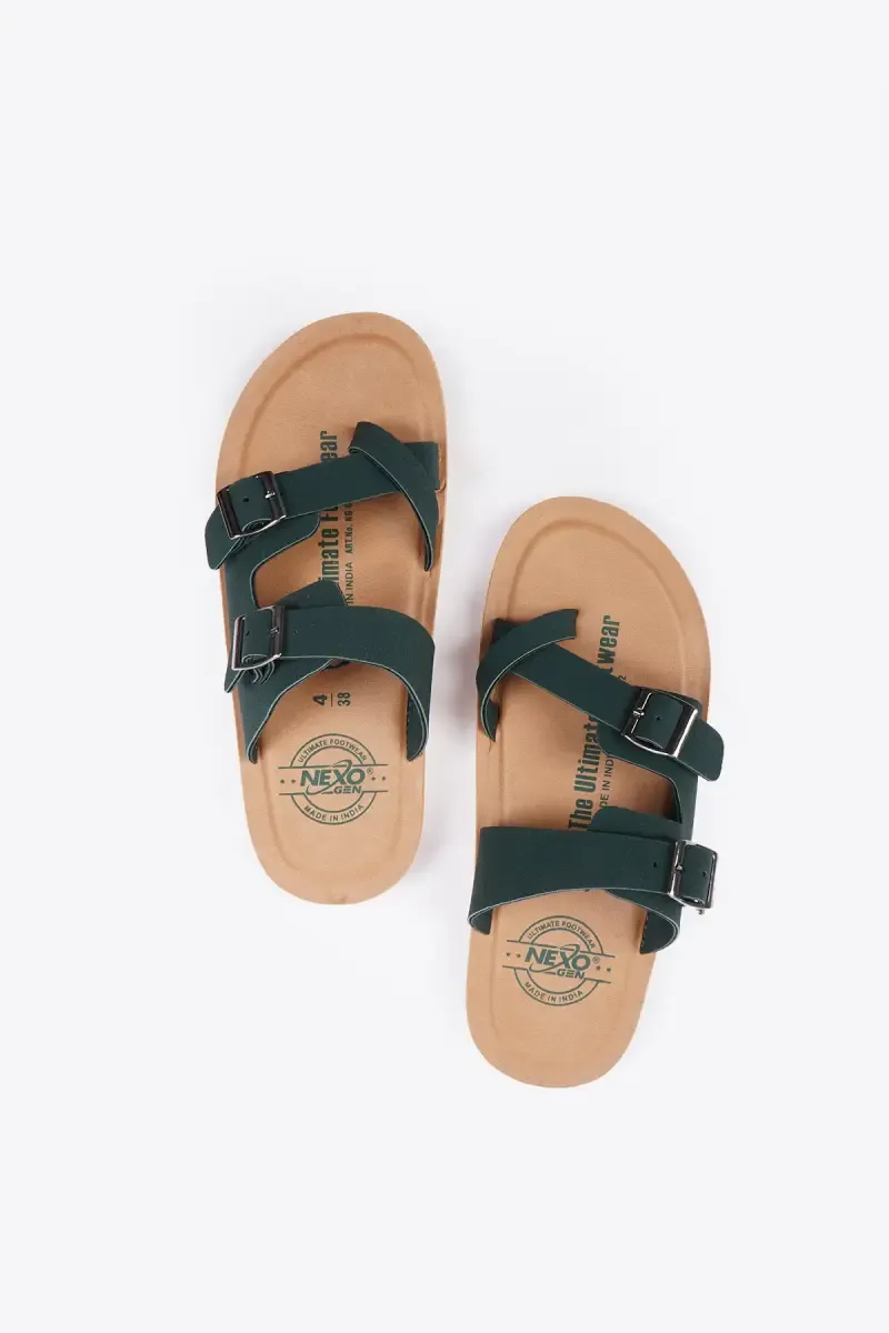 Slip-On with Adjustable Buckle Closure Slippers for Boys