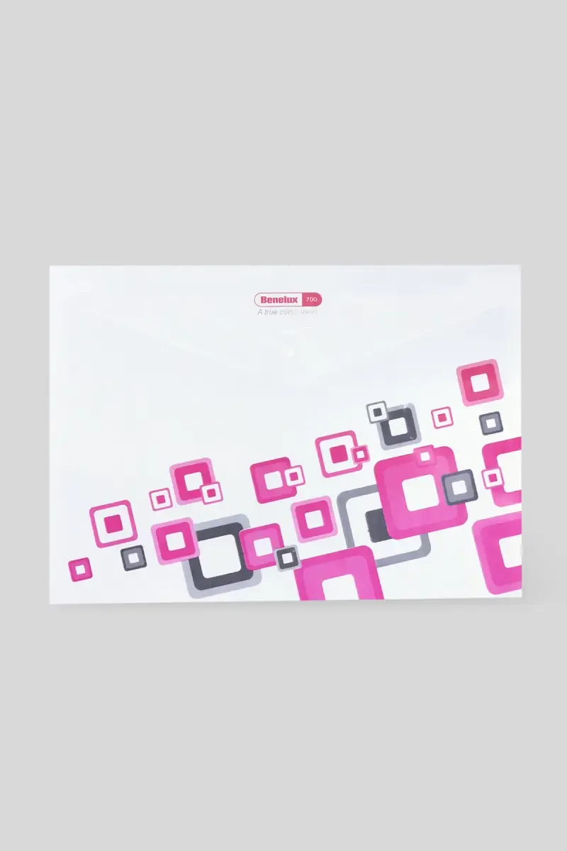 Box Printed File Folder (FC Size & Snap Closure) - Pink