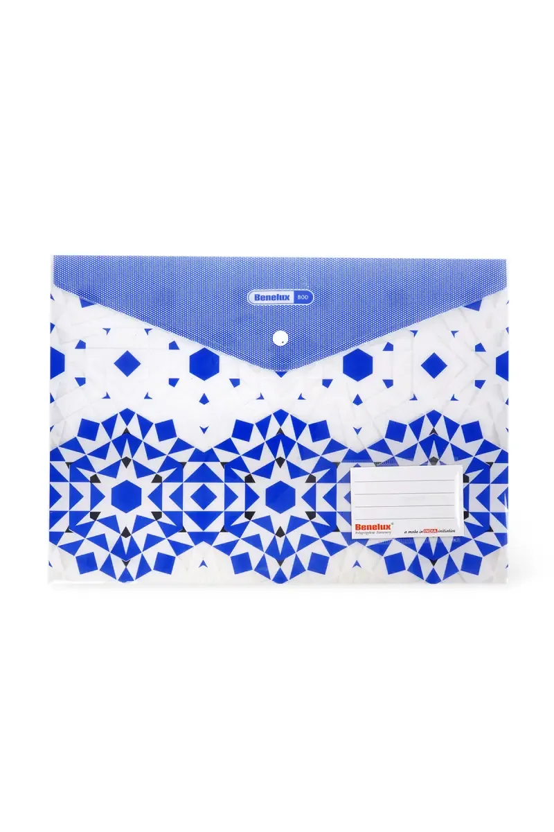 3D Printed File Folder (FC Size & Snap Closure) - Blue