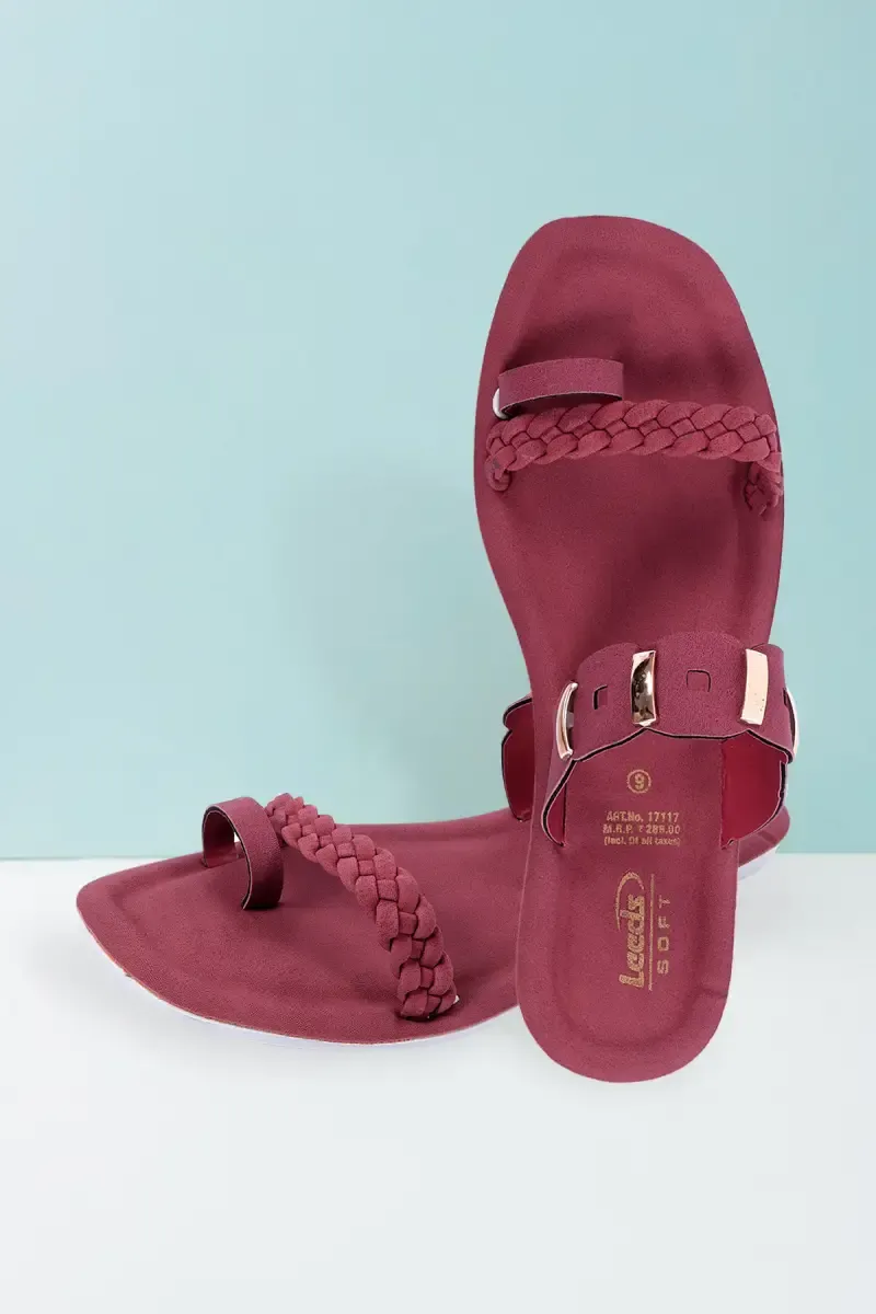 Soft Footbed Braided Strap Slip-On Sandals for Women 0349129MAR