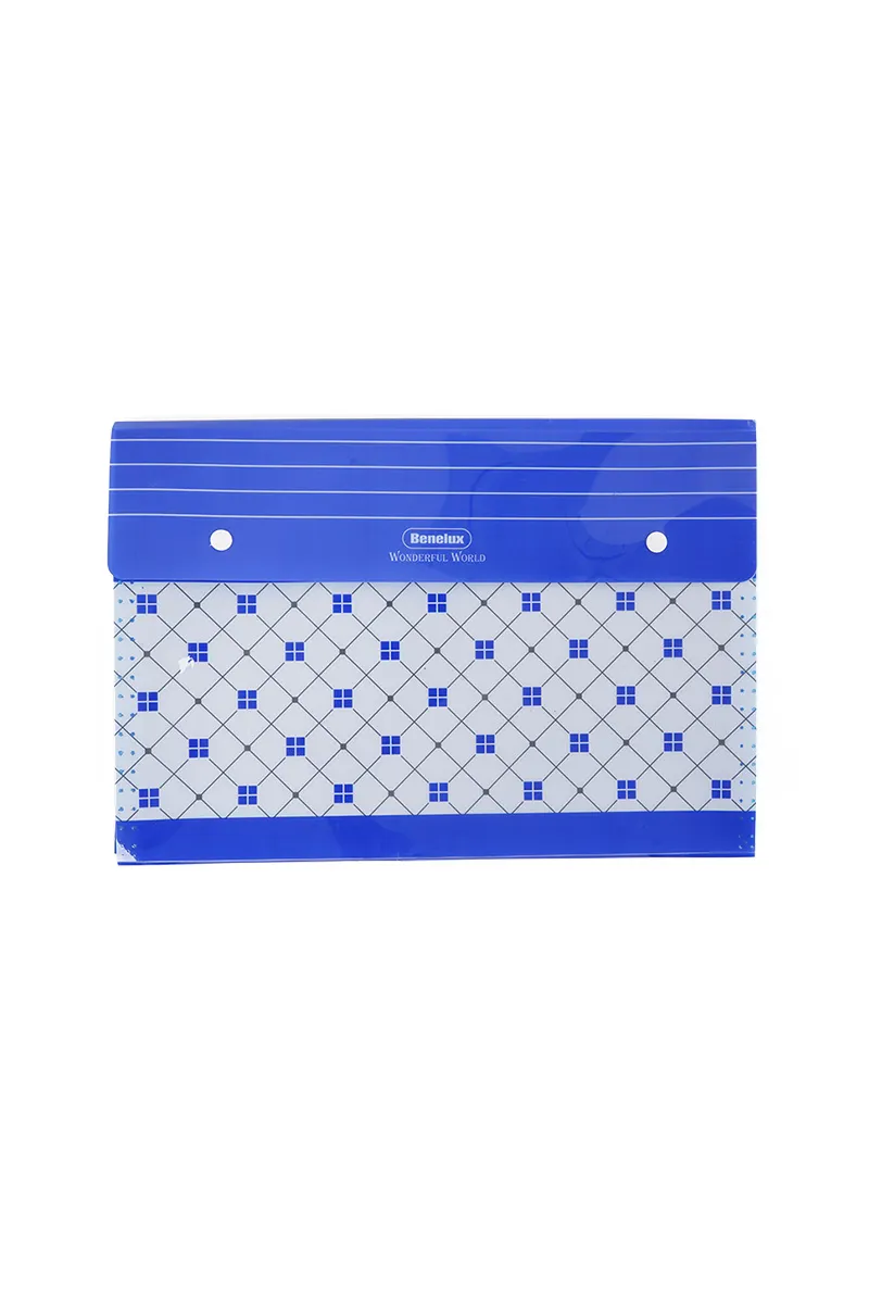 Expandable Piano File Folder (FC Size & Double Snap Closure) - Blue 034927BLUPACOF1