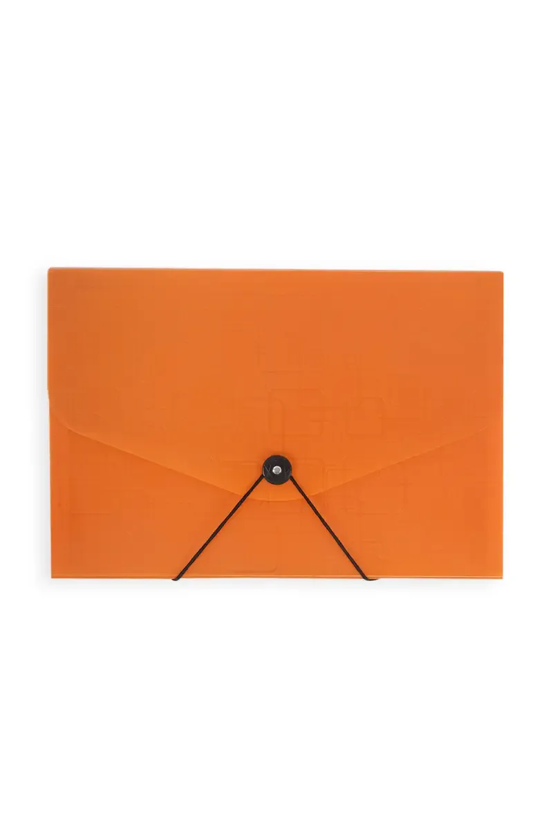 Expandable Folder (FC Size & Snap Closure) - Orange