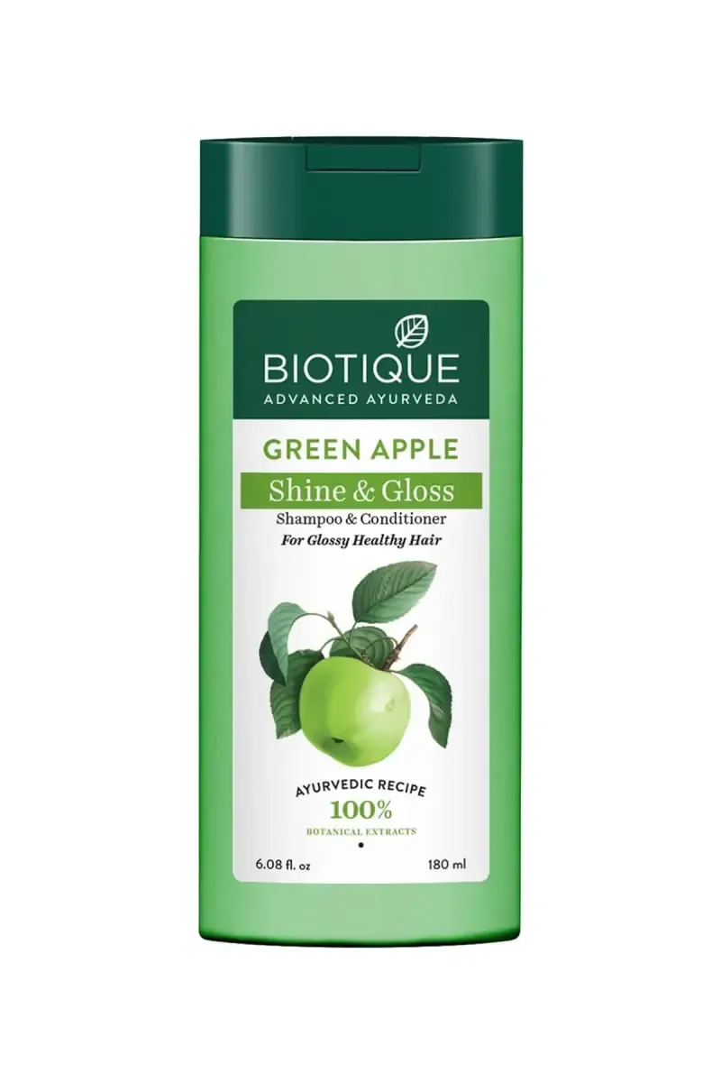 Biotique Green Apple Shine & Gloss Shampoo & Conditioner - 180ml