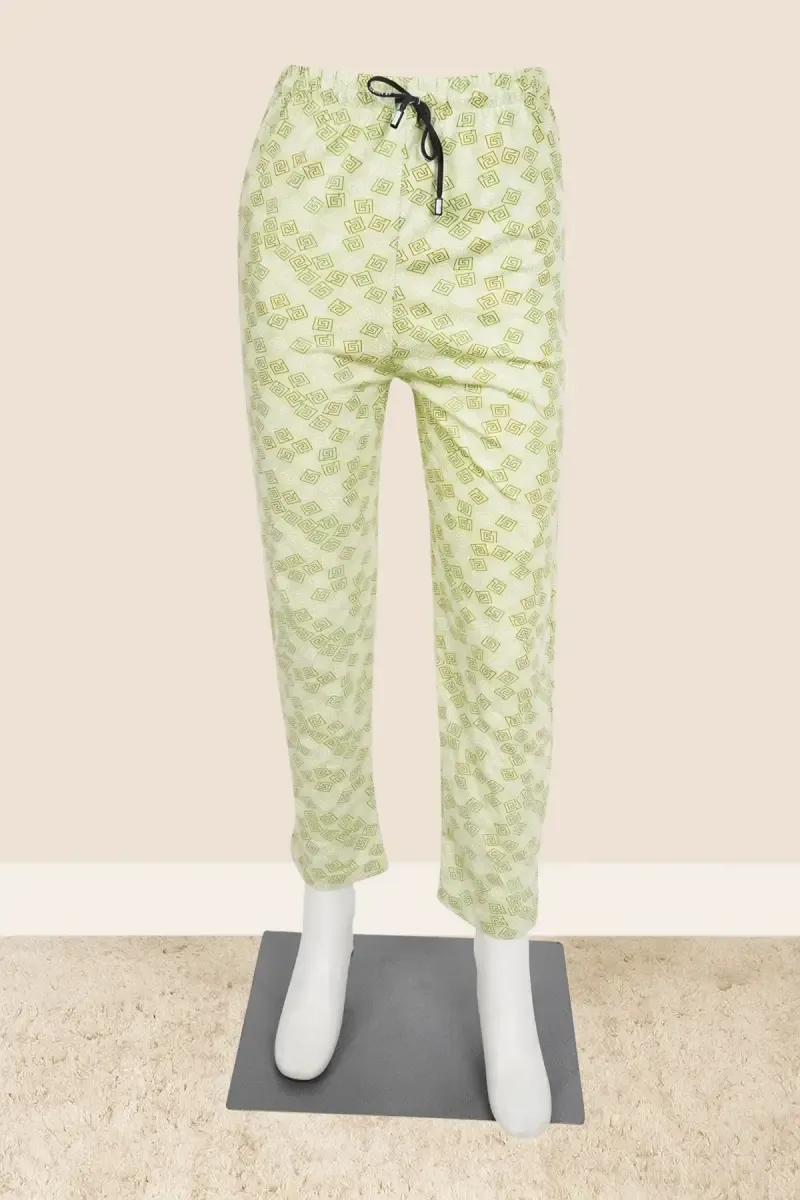 Cotton Geometric Printed Pyjama Pant for Women 034955GREXL