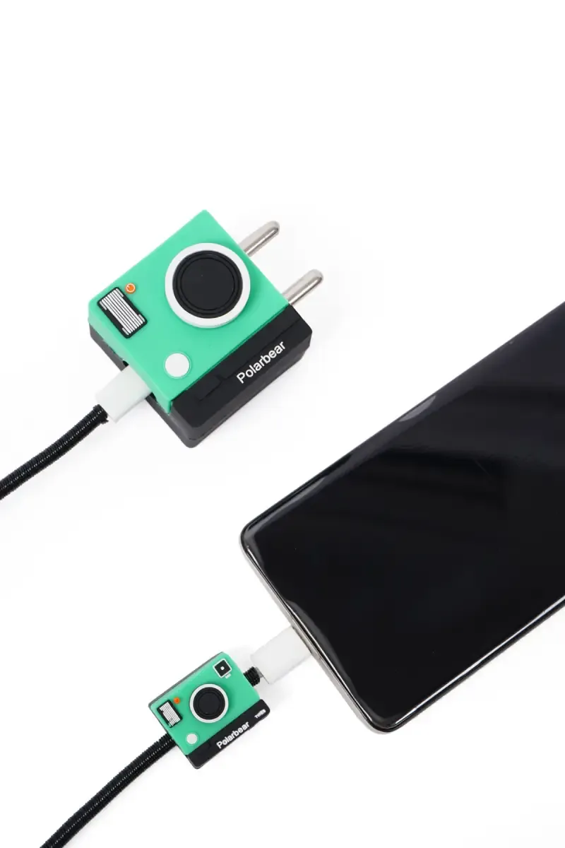 Silicone Mobile Charger Adapter Protector Case with Durable Cable Sleeve -  Camera