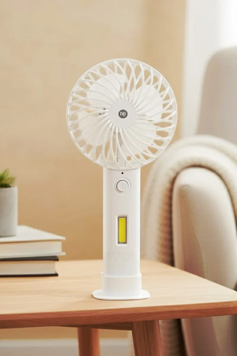 DP-7634 Portable Rechargeable Fan with 240 V, 700 mAh, 2 Speed 035258DP7WHI