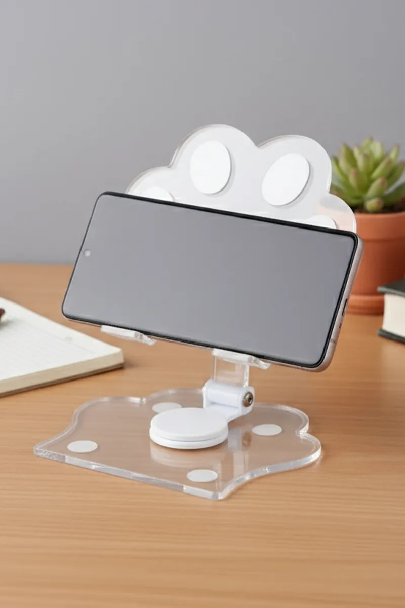 Tablet and Mobile Holder with 360° Rotation (White)