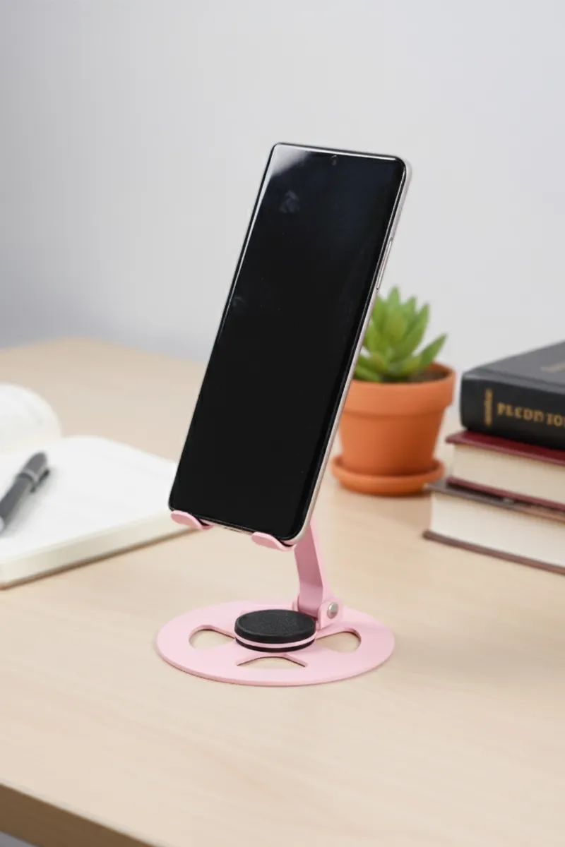 Steel & Silicone 360° Rotatable Tabletop Mobile Stand