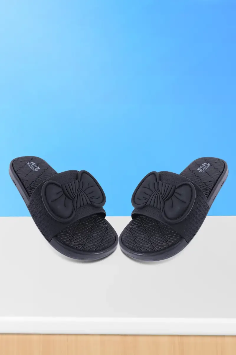 Cute Bow Slip-On Slides for Girls & Women 0353157BLA2