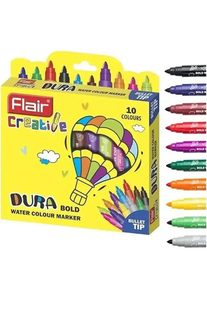 Flair Creative Dura Bold Water Colour Marker - 10 Shades