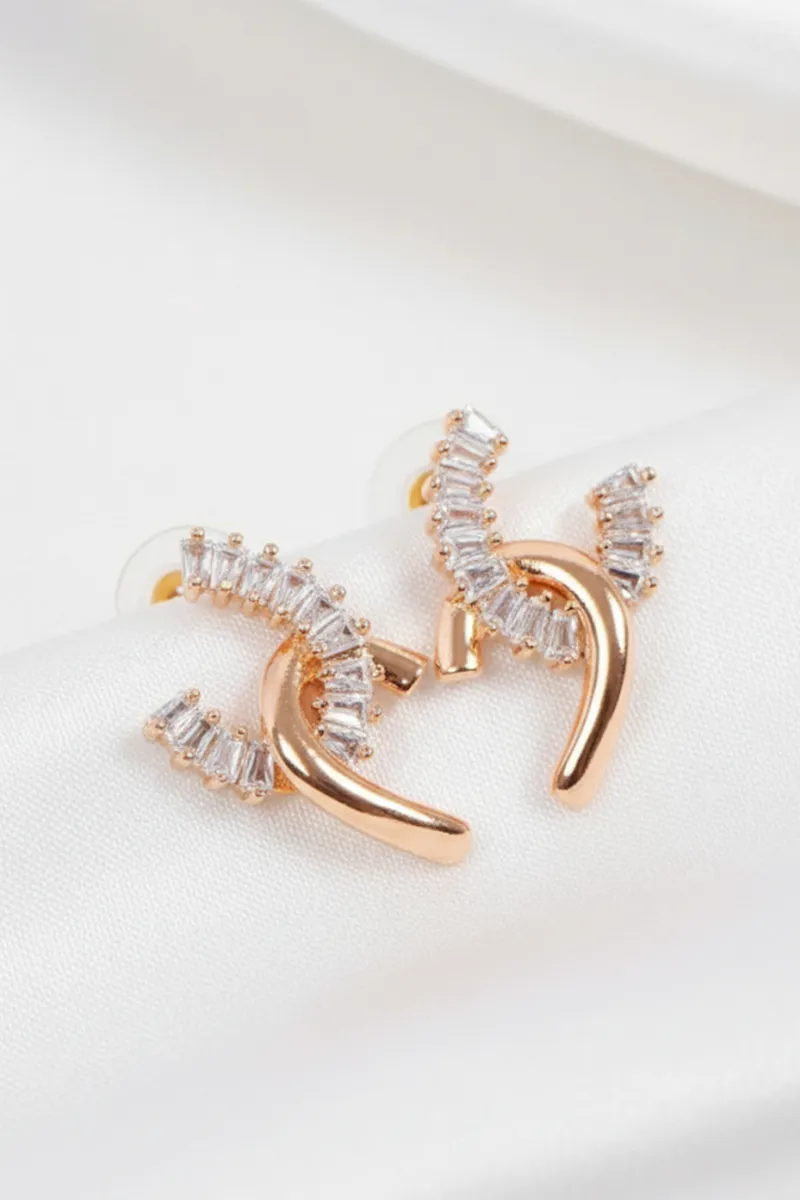 Gold Plated Stud Earrings for Women