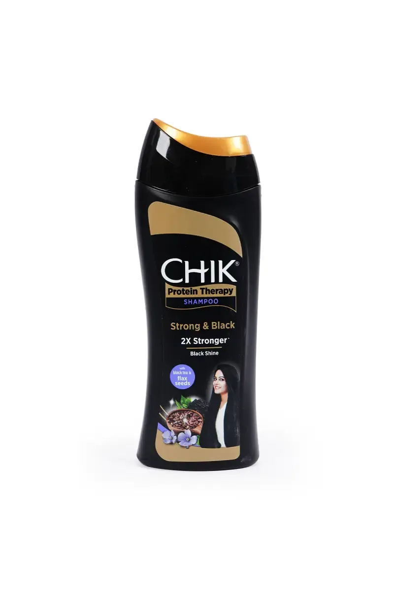 Chik Protein Therapy Strong & Black Shampoo with Black Tea & Flax Seeds - 175ml