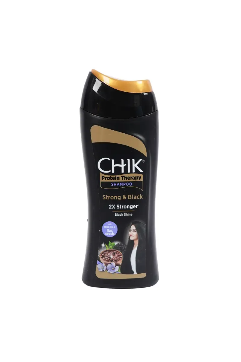 Chik Protein Therapy Strong & Black Shampoo with Black Tea & Flax Seeds - 80ml