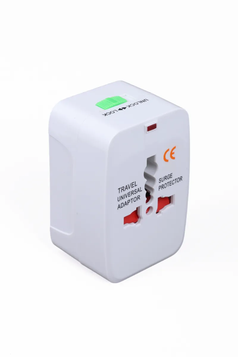 All in One Universal Adaptor with 250 V Surge Protector - White