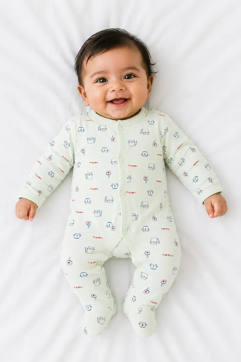 Rompers for Babies - Light Green