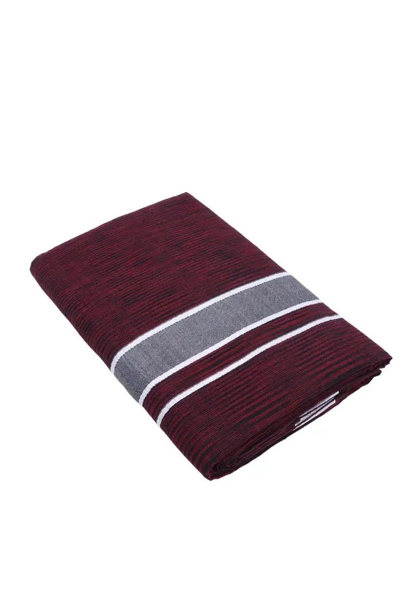 Men's Cotton Printed Dhoti with Border 035612MAR2MTR