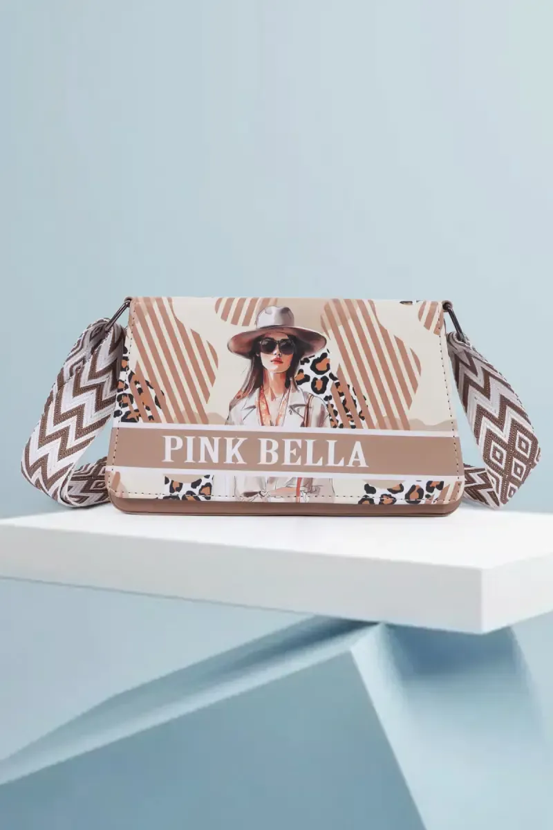 Printed Casual Sling Bag with Flap Lock for Women