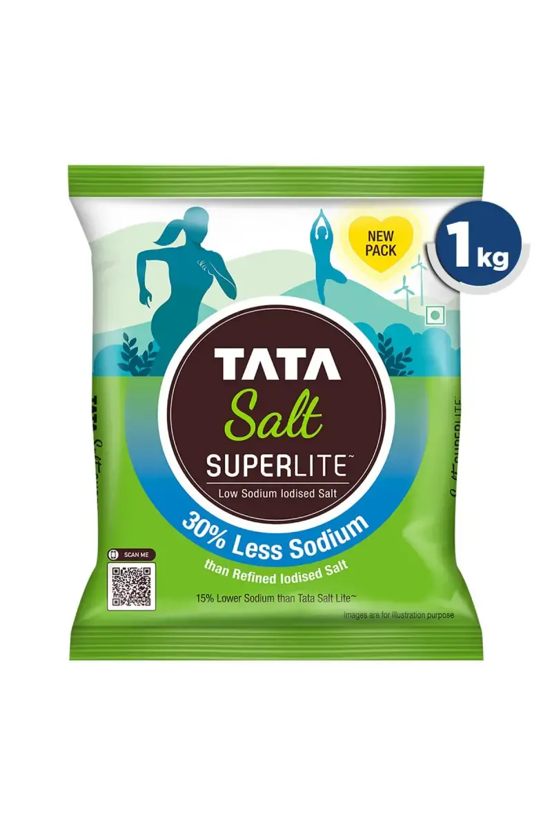 Tata Super Lite Low Sodium Iodized Salt - 1 kg