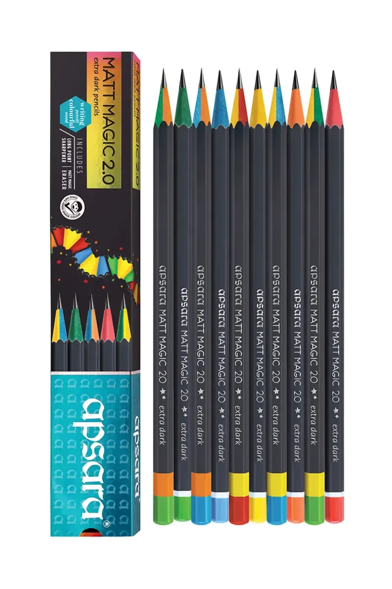 Apsara Matt Magic 2.0 Pencil Box, Pack of 10