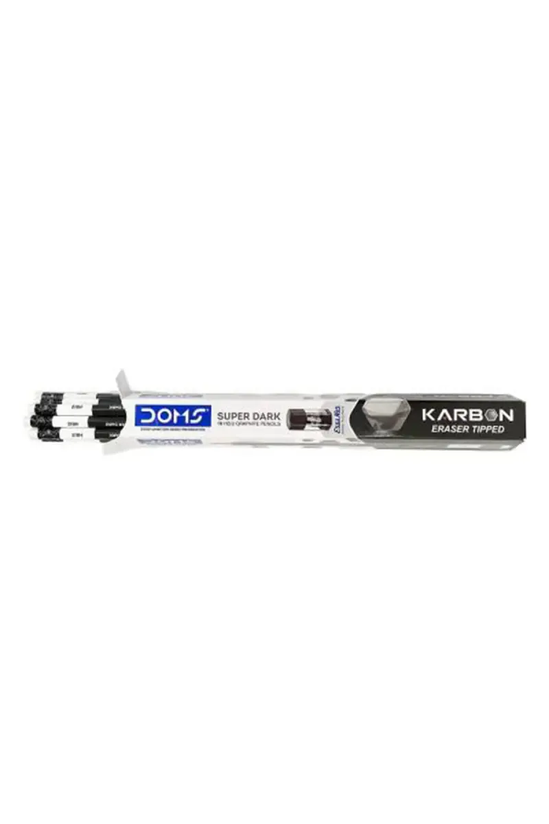 Doms Karbon Eraser Tipped Super Dark Pencils - Pack of 10