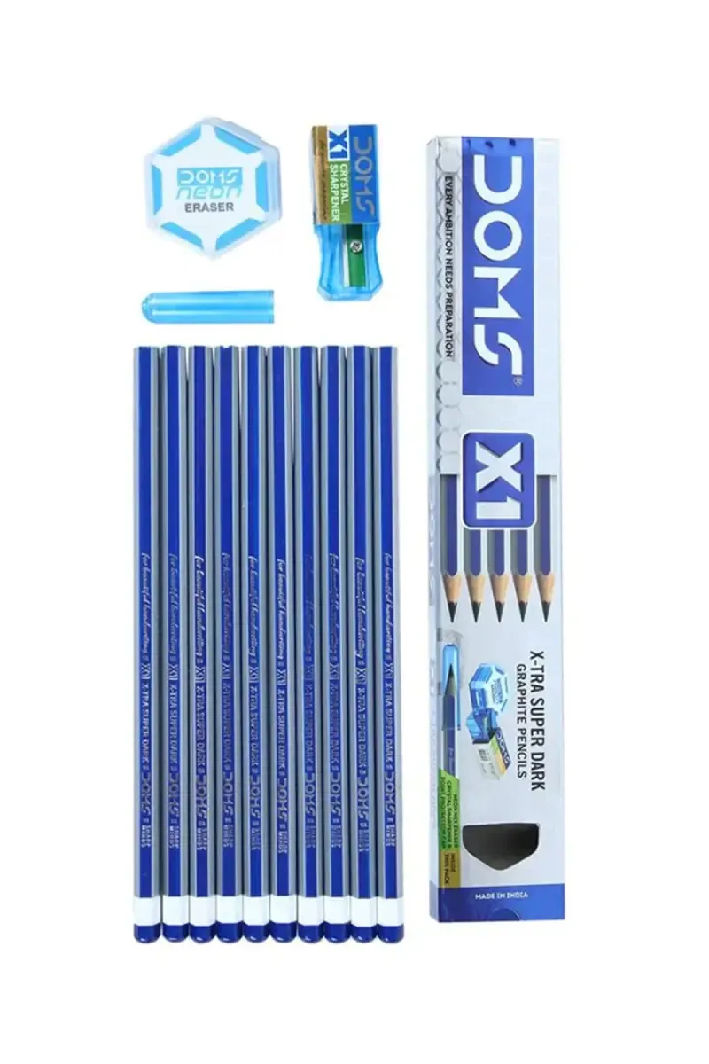 Doms X1 Extra Super Dark Pencils - Pack of 10 
