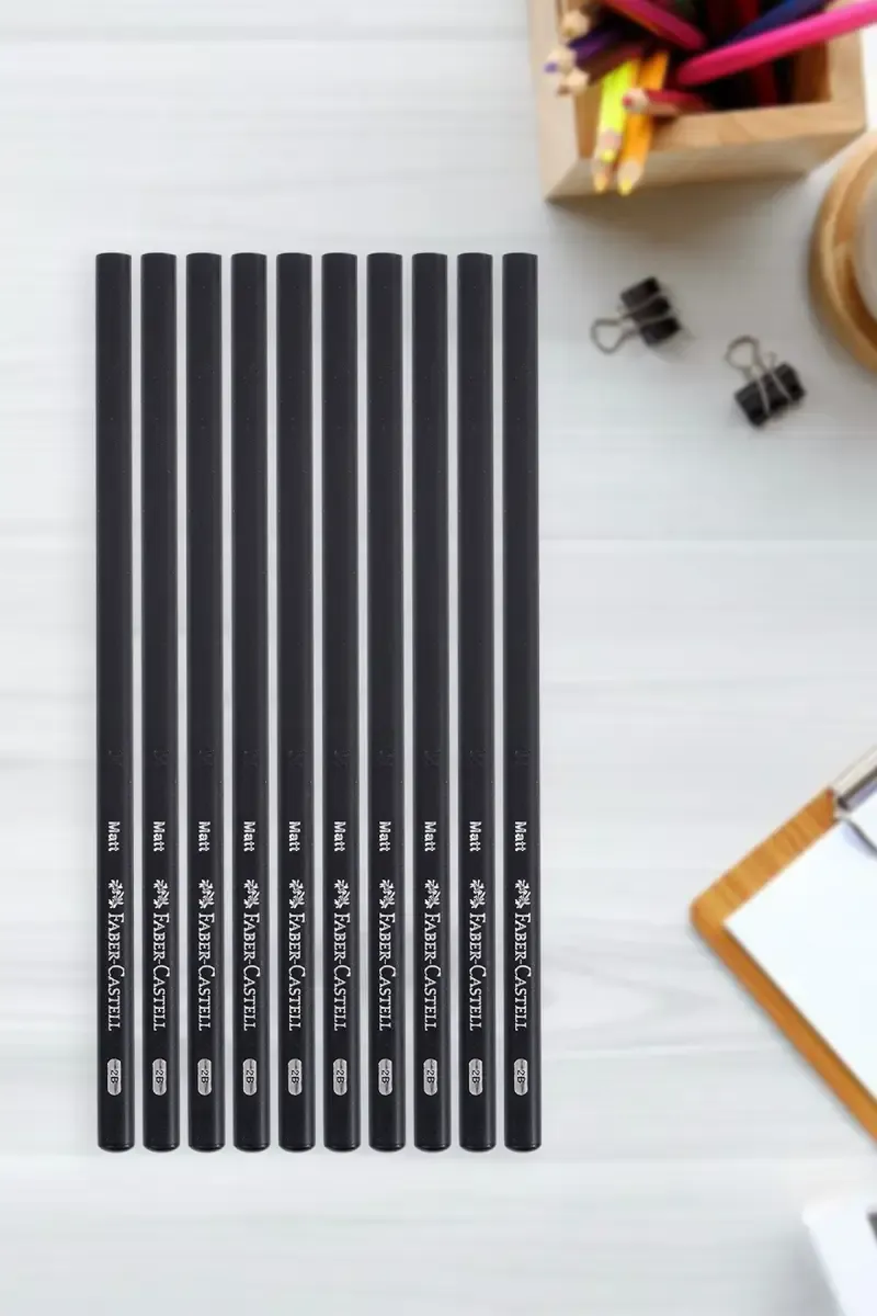 Faber Castell Matt Pencils, Black (Pack of 10)