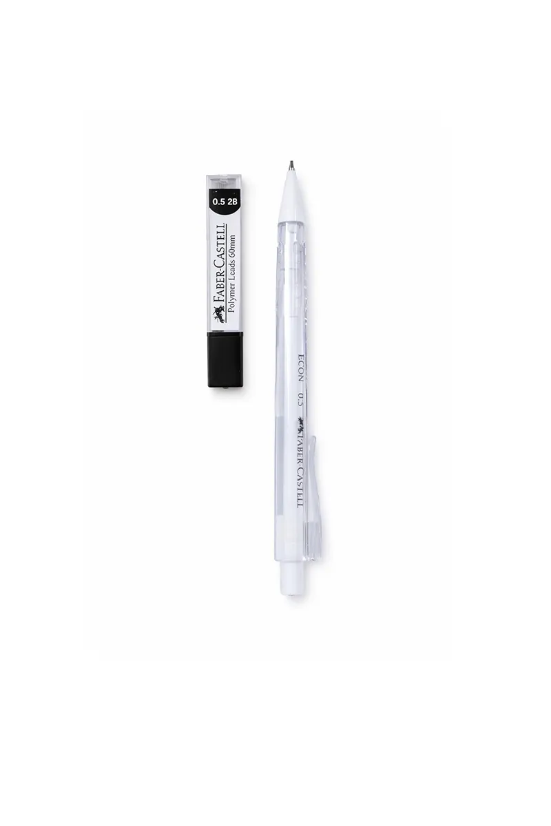 Faber-Castell Econ Mechanical Pencil 0.5mm (White)– Pack of 1 035766PACOF1(WH