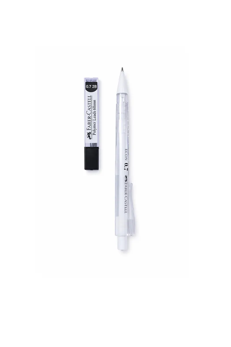 Faber-Castell Econ Mechanical Pencil 0.7 mm (White) – Pack of 1 035768PACOF1(WH