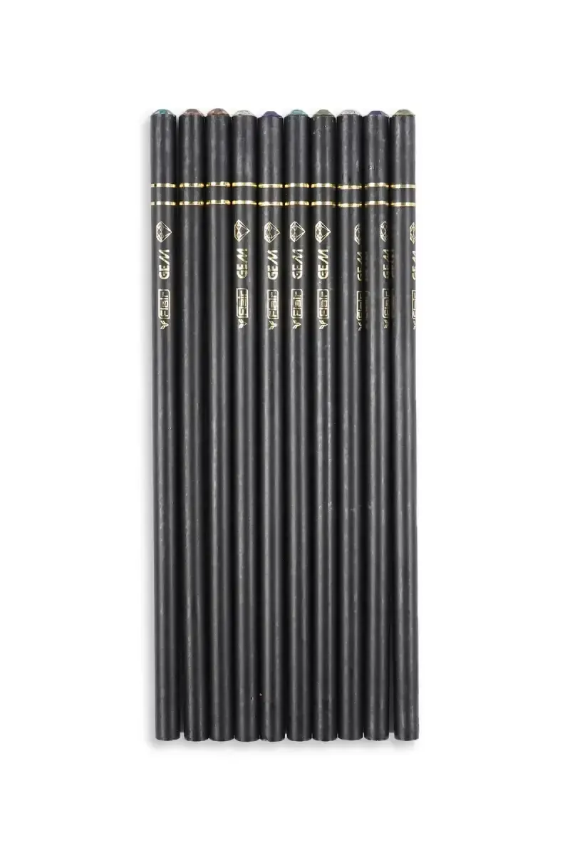 Flair Creative Gem Extra Dark Pencil (Black) - Pack of 10