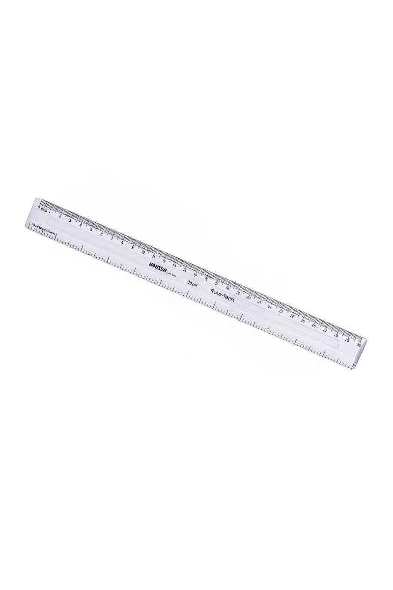 Hauser Rule Tech 30 Cm Scale (Transparent) - Pack of 1
