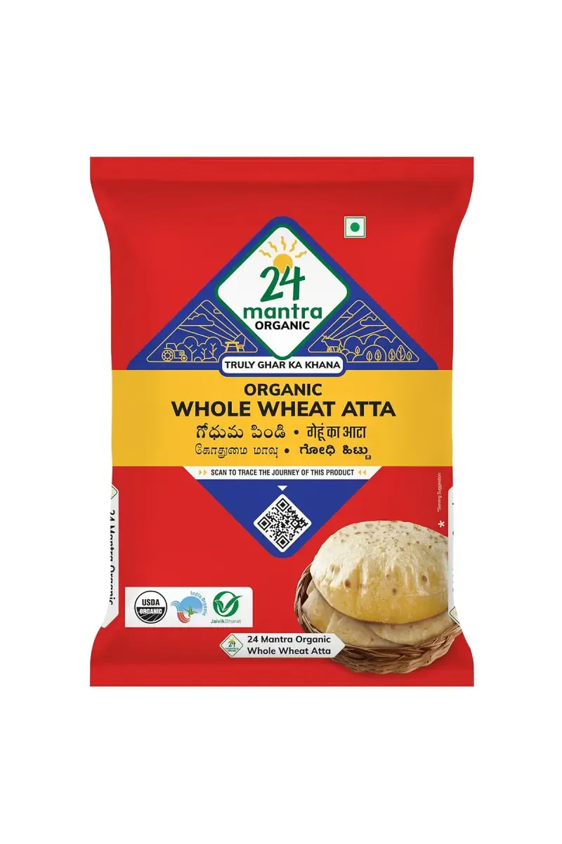 24 Mantra Organic Whole Wheat Atta - 1 Kg