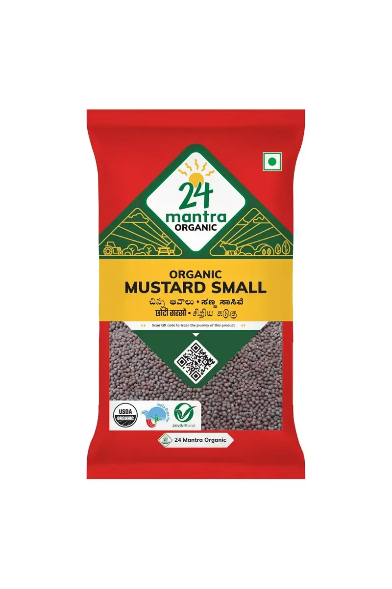 24 Mantra Organic Small Mustard / Kadugu - 100g