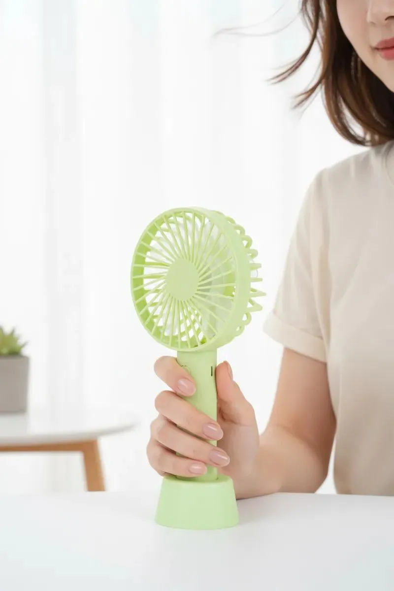 Battery Operated Portable and Rechargeable Speed Handy Mini Fan (Mint)