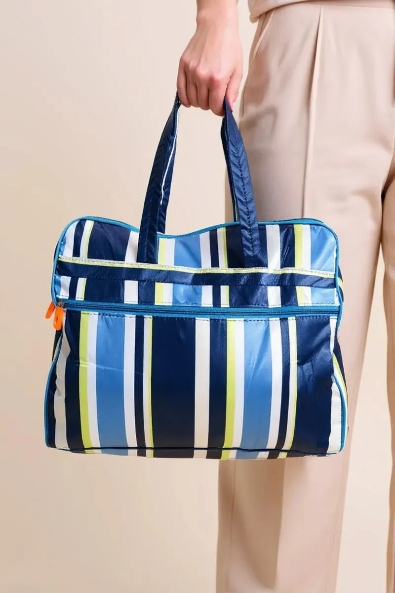 Stripe Print Travel Handbag for Women