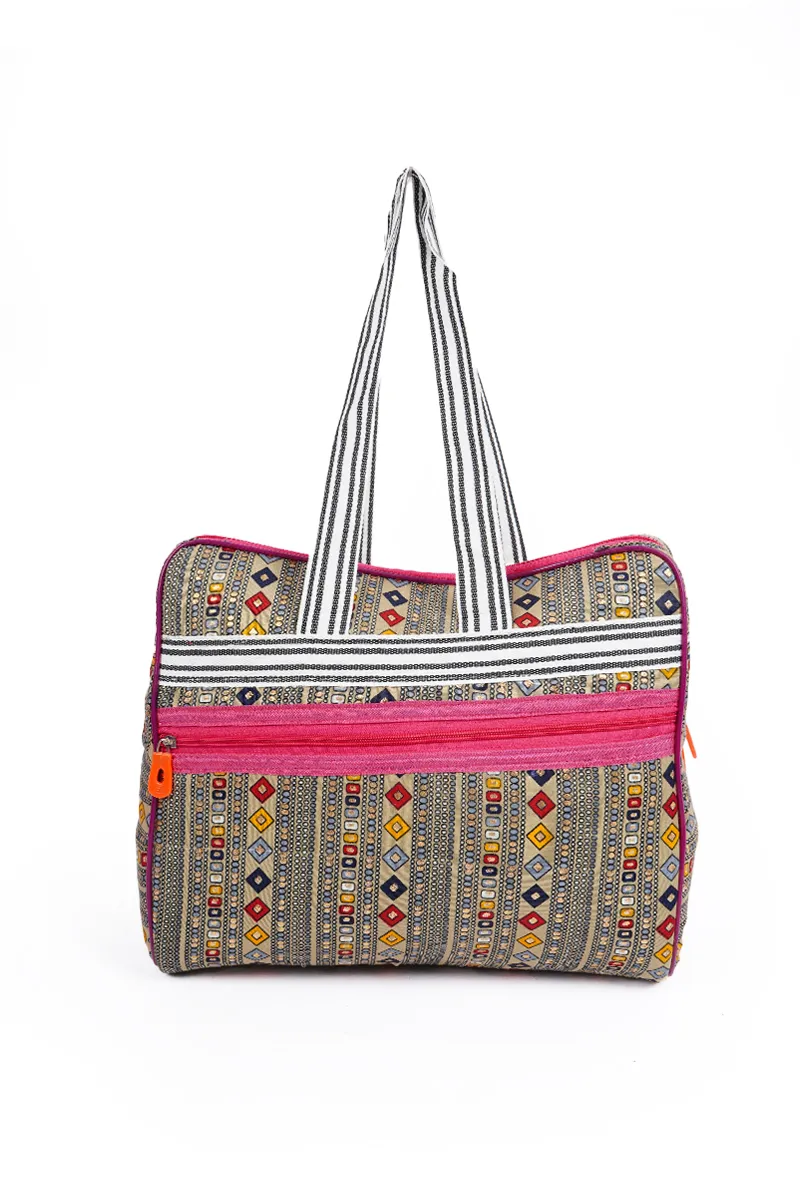 Boho Print Travel Handbag for Women 036073MUL