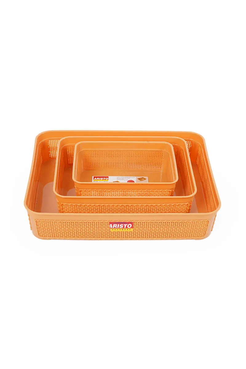Aristo Plastic Athena Basket Set - 3 Pcs