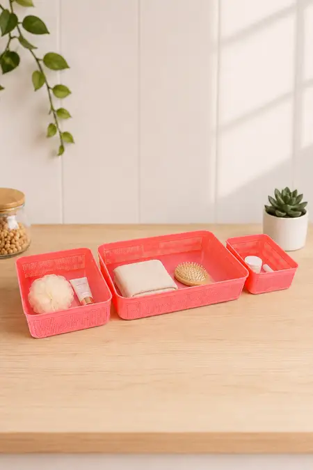 Aristo Plastic Athena Basket Set - 3 Pcs