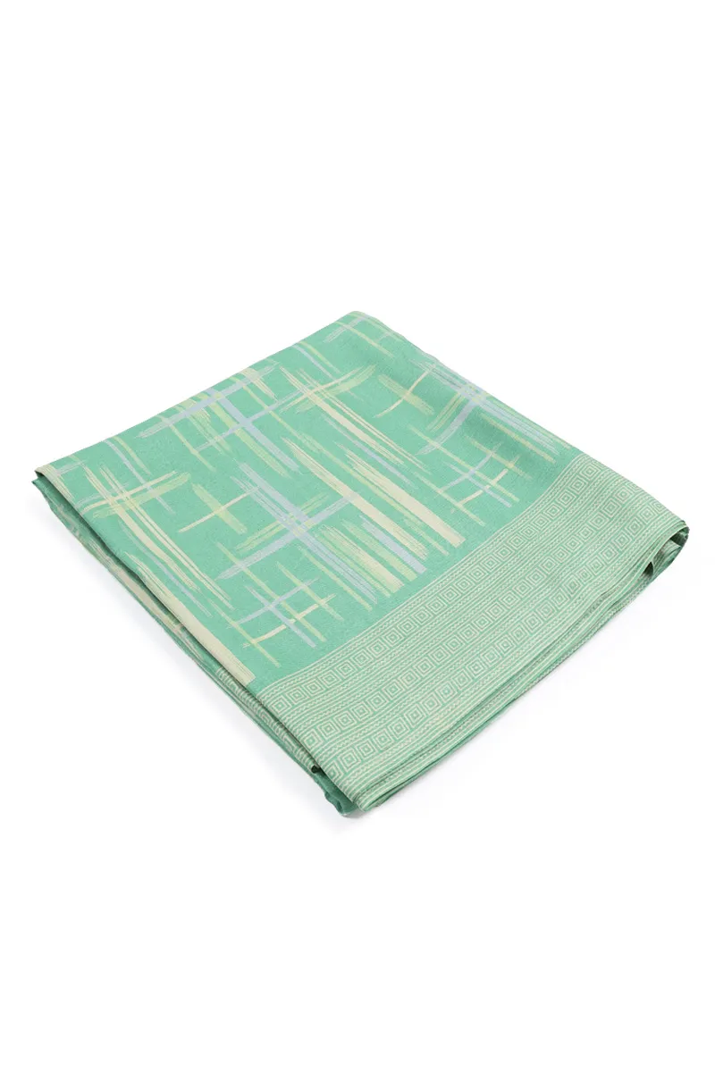 Synthetic Abstract Printed Saree for Women	 036222GREFRESIZ
