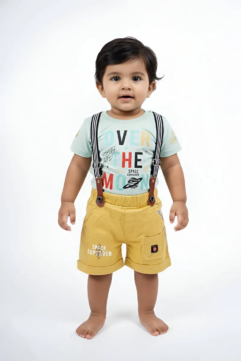 Cotton Printed Baba Suit for Baby Boy - Multicolor