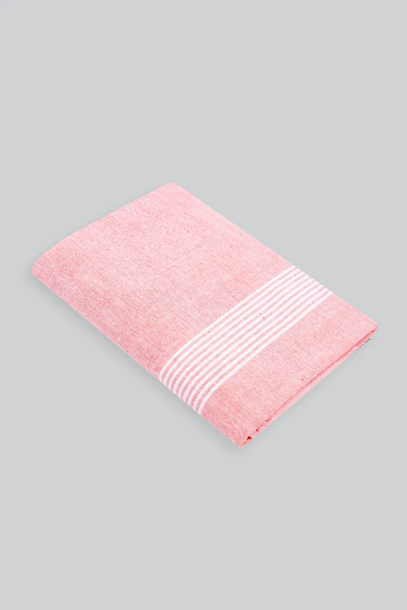 Men cotton solid dhoti with border