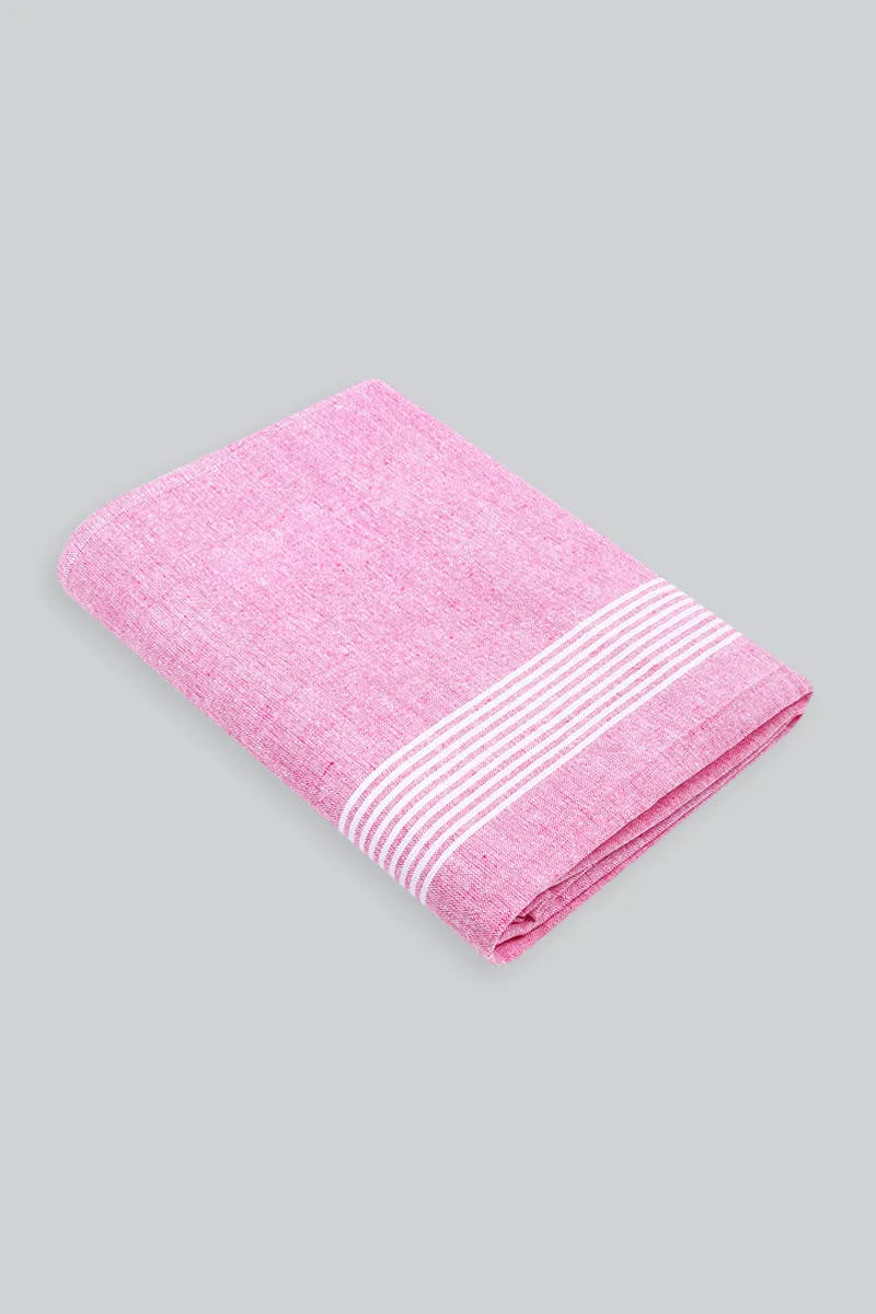 Men cotton solid dhoti with border