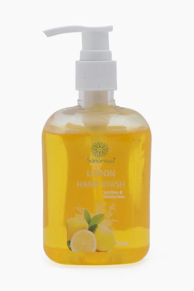 Lemon Soothes & Moisturizes Hand Wash, Sanarvaa - 250ml