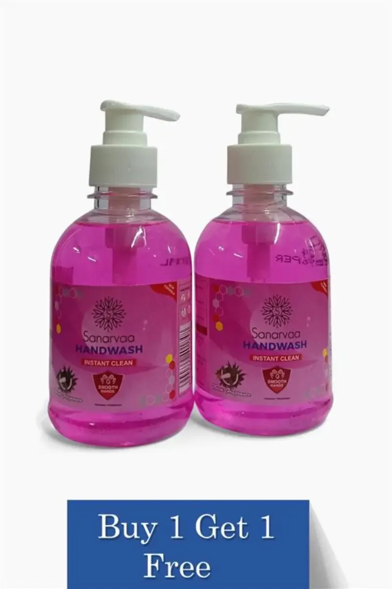 Rose Instant Clean Hand Wash, Sanarvaa- Buy 1 Get 1 Free (250ml Each)