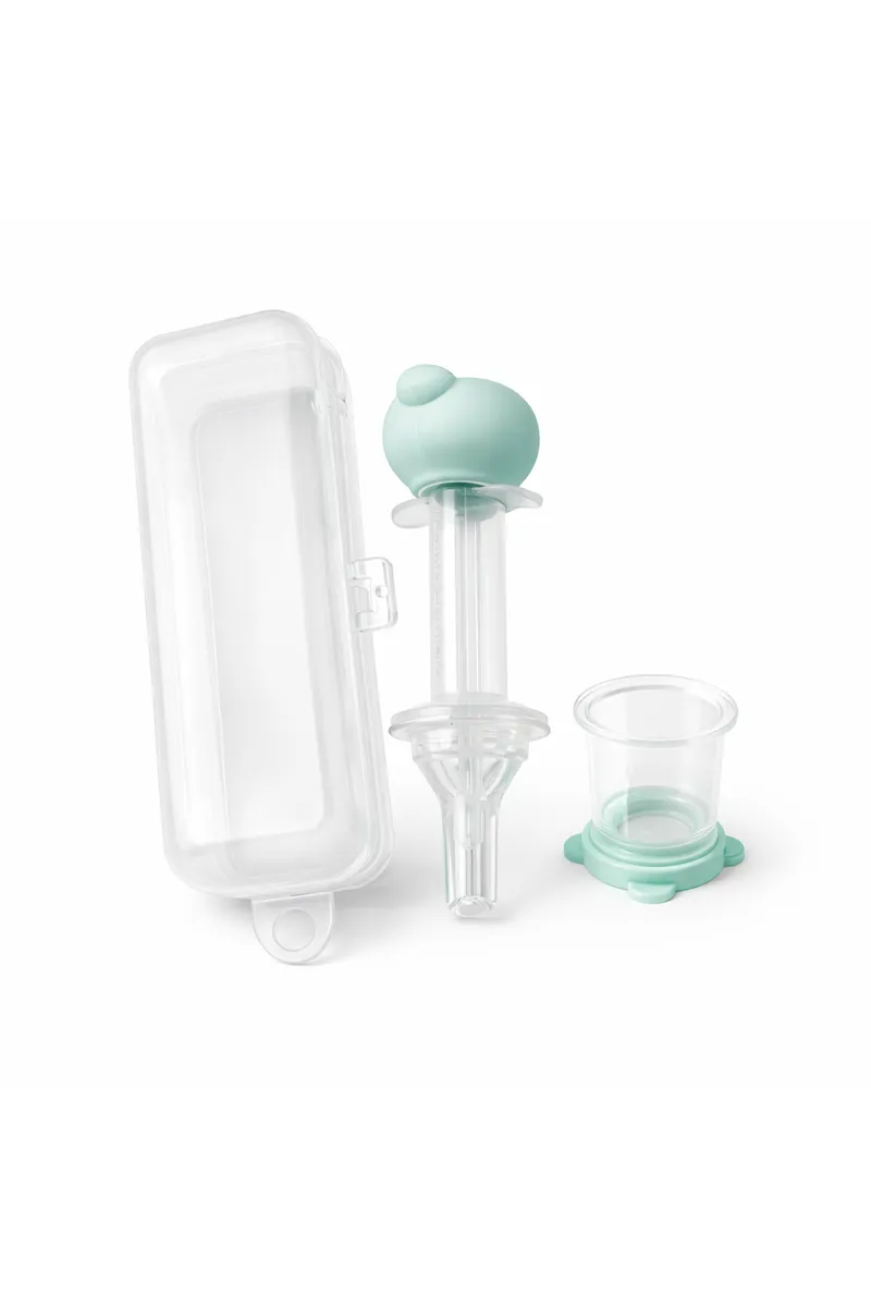 Baby Medicine Dropper/Dispenser Set with Storage Case - Aqua
