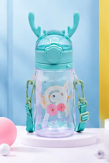 Sipper with Straw & Strap for Babies ( 250ml) -  Green