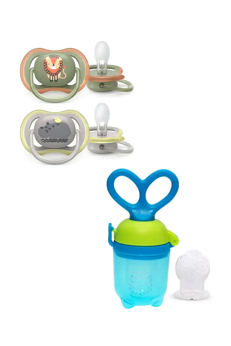 Baby Air Soothers (Pack of 2) + Silicon Feeder Combo